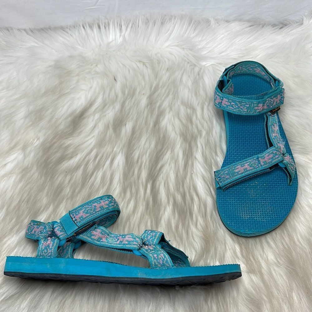 Teva Hurricane Turquoise Multi Color Sandals Sz 8